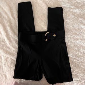 Womens black dressy leggings Medium